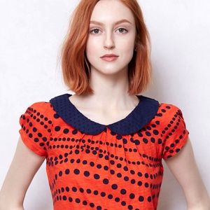 Anthropologie Novelty Collar Tee